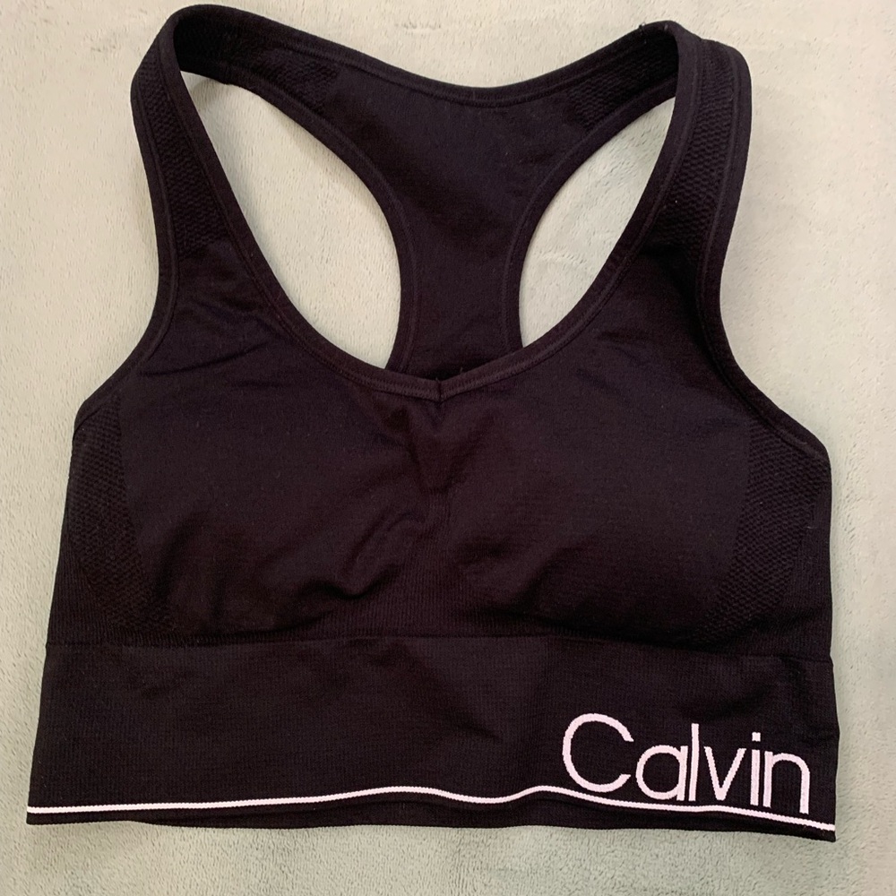 Calvin Klein Performance Black Racerback Sports Bra